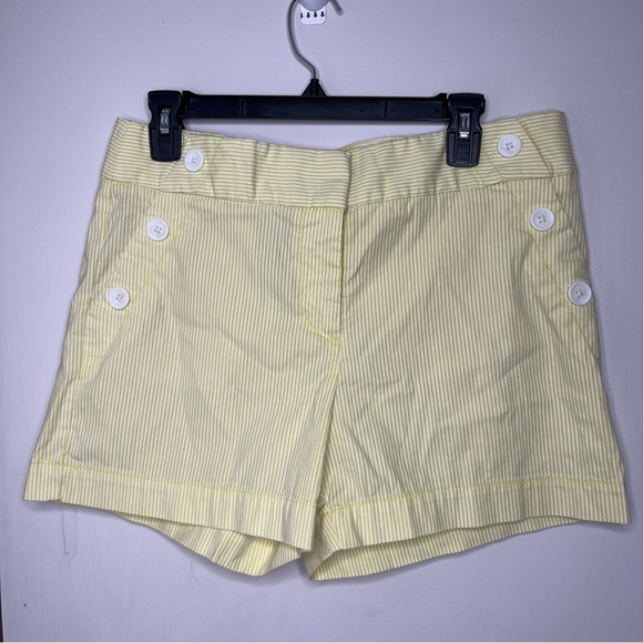 LOFT Yellow High Waist Tailored Shorts - Picture 1 of 6